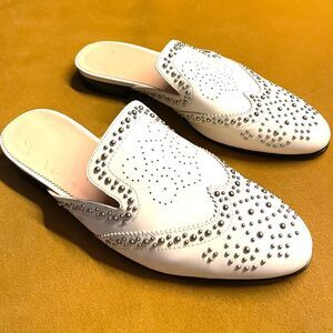 J. Crew Academy White Studded Mule 7.5